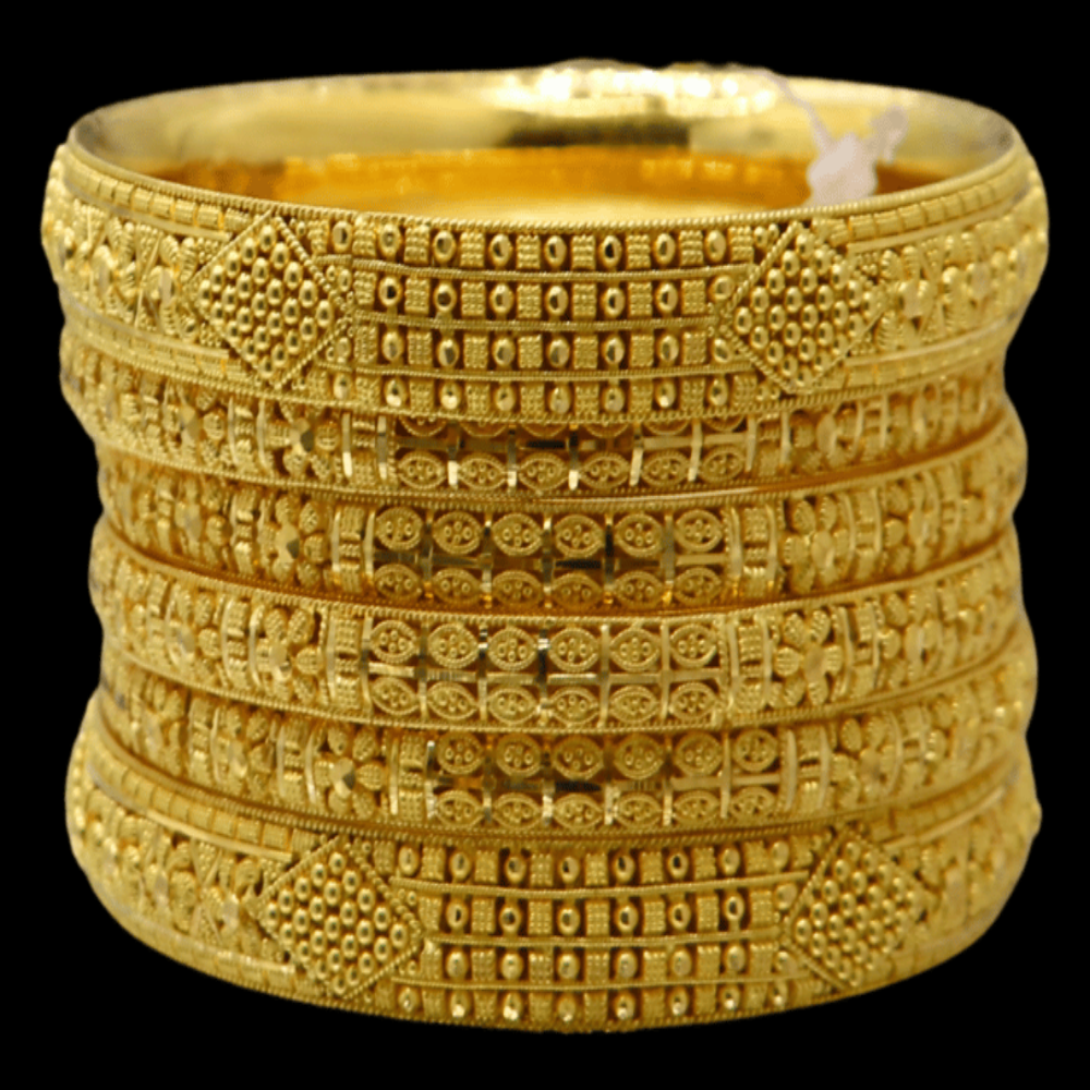 22K Gold Bangle Set, S (19) – SD31990