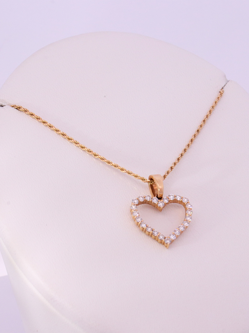 10K Yellow Gold Diamond Necklace – SW18663