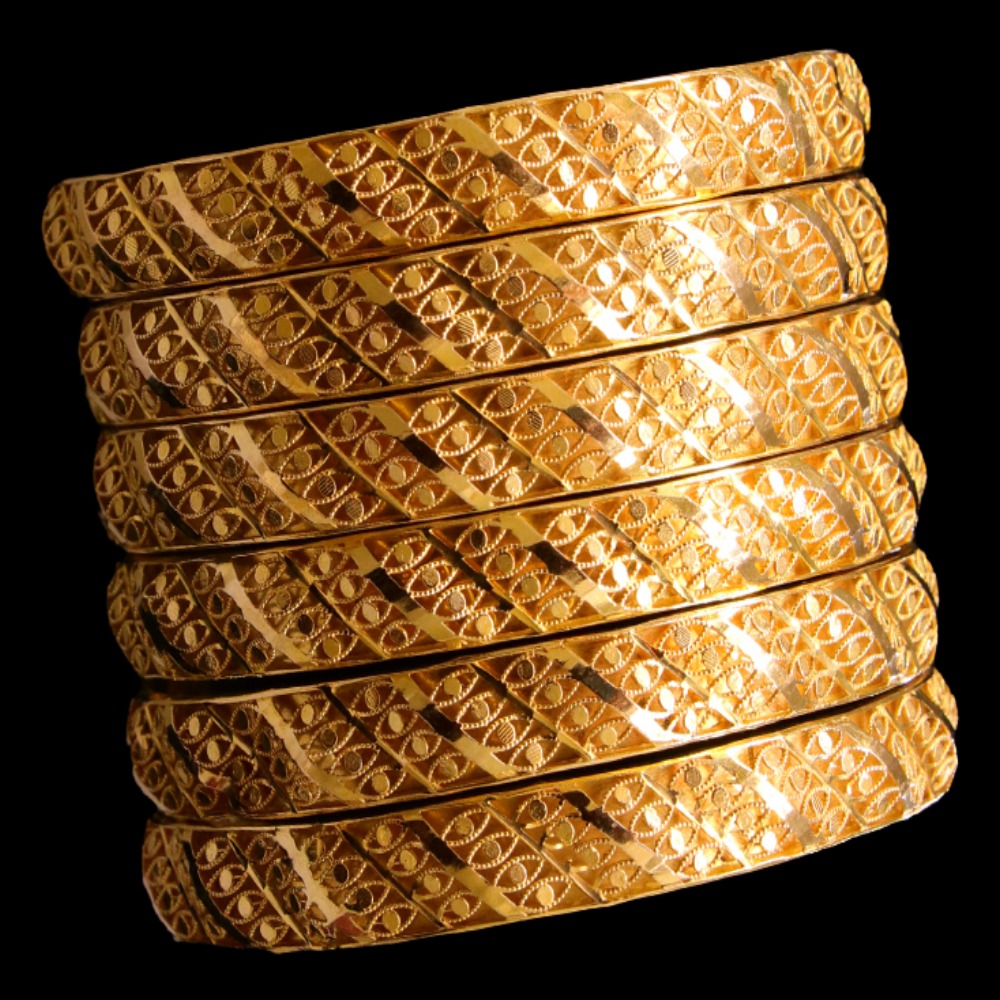 21K Gold Bangle Set, S (19) – SW18523 image 2 of 2