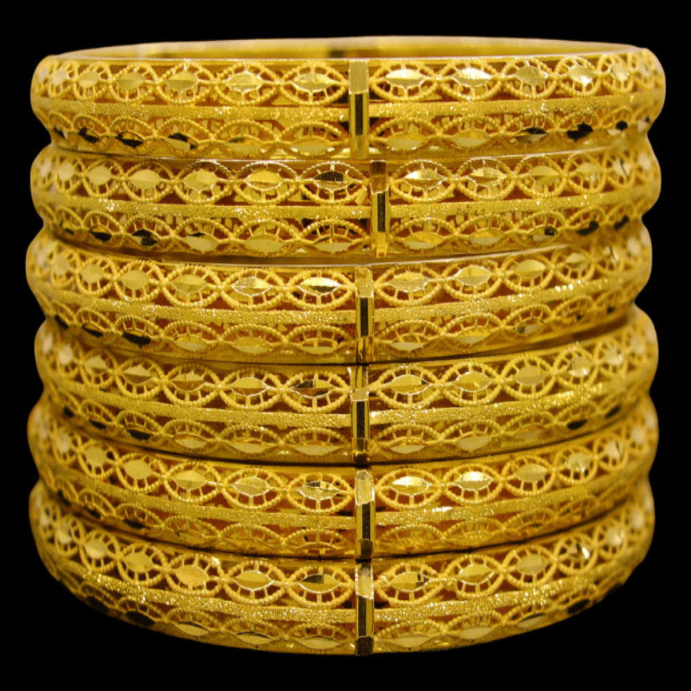 21K Gold Bangle Set, XL (22) – SW30301
