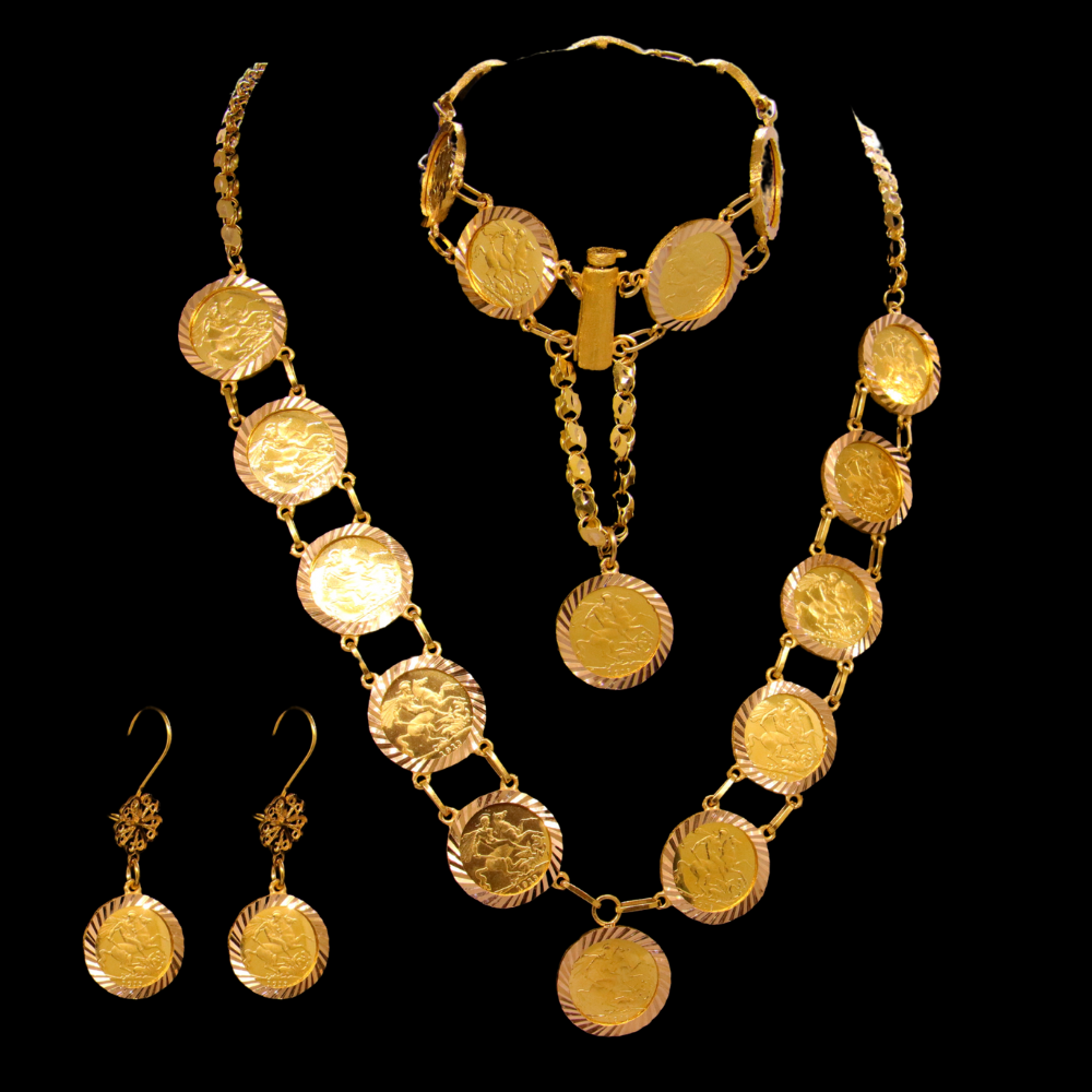 21K Gold Necklace Set