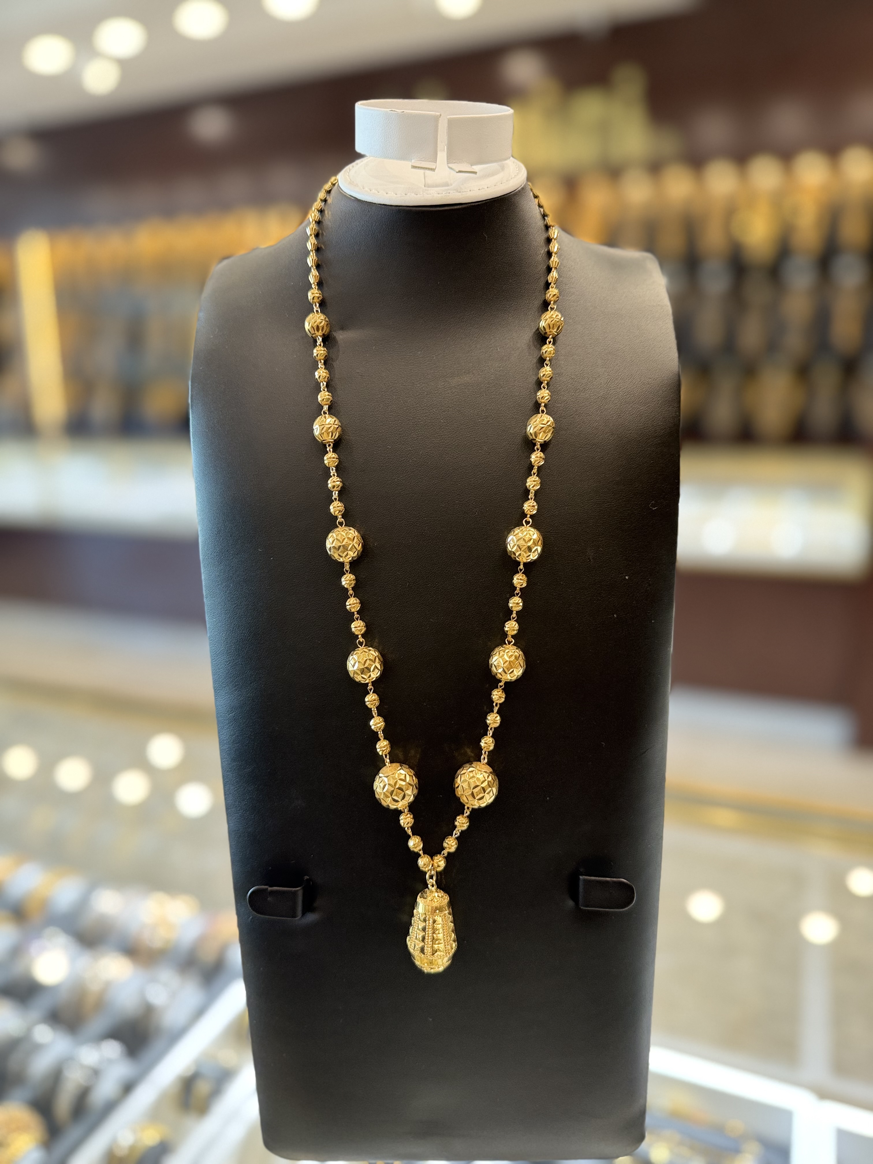 21K Gold Long Necklace - FL31489