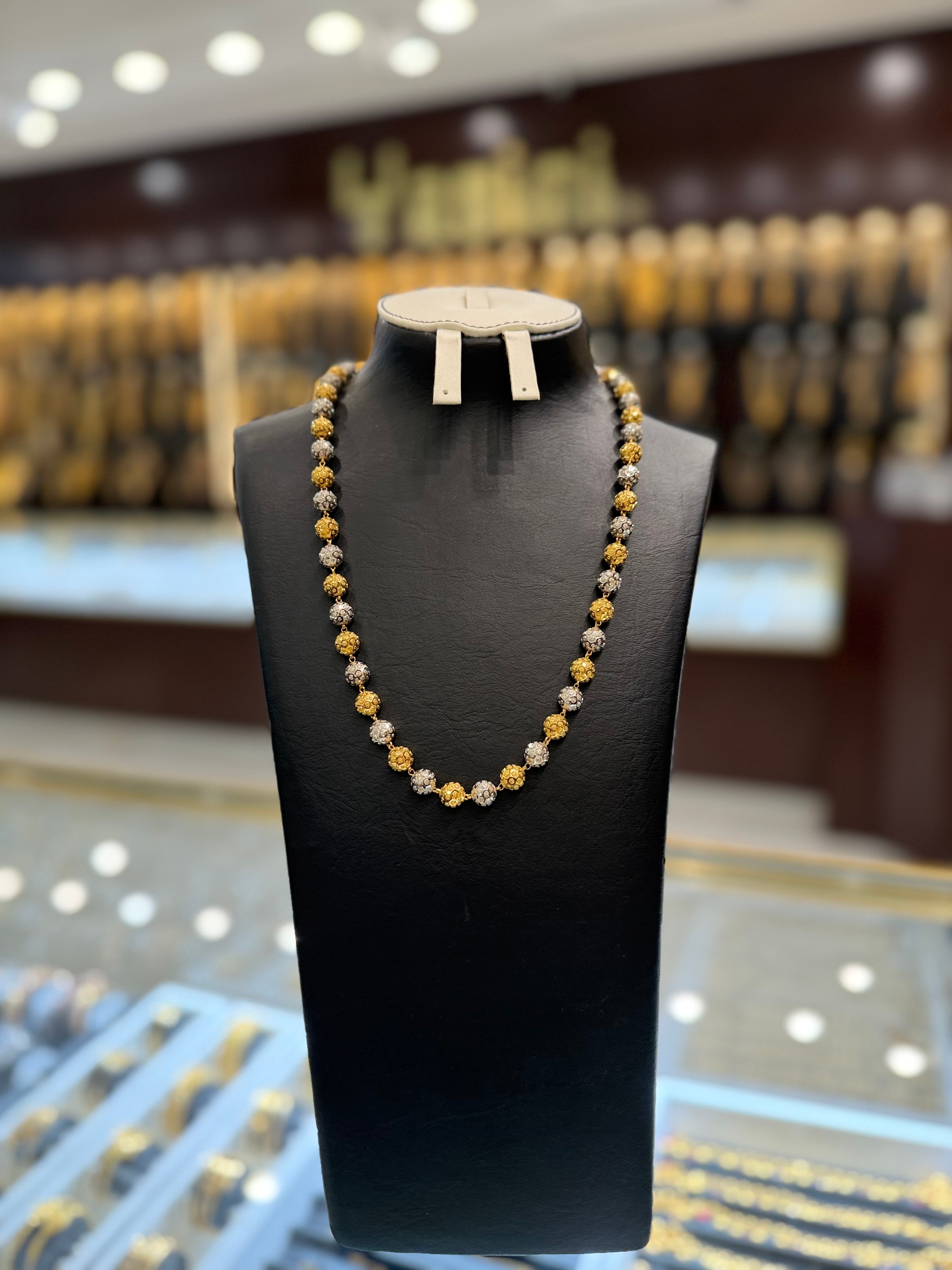 22K Gold Long Necklace - FL28038