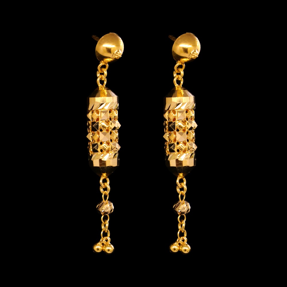 21K Gold Drop Earrings - SW22209