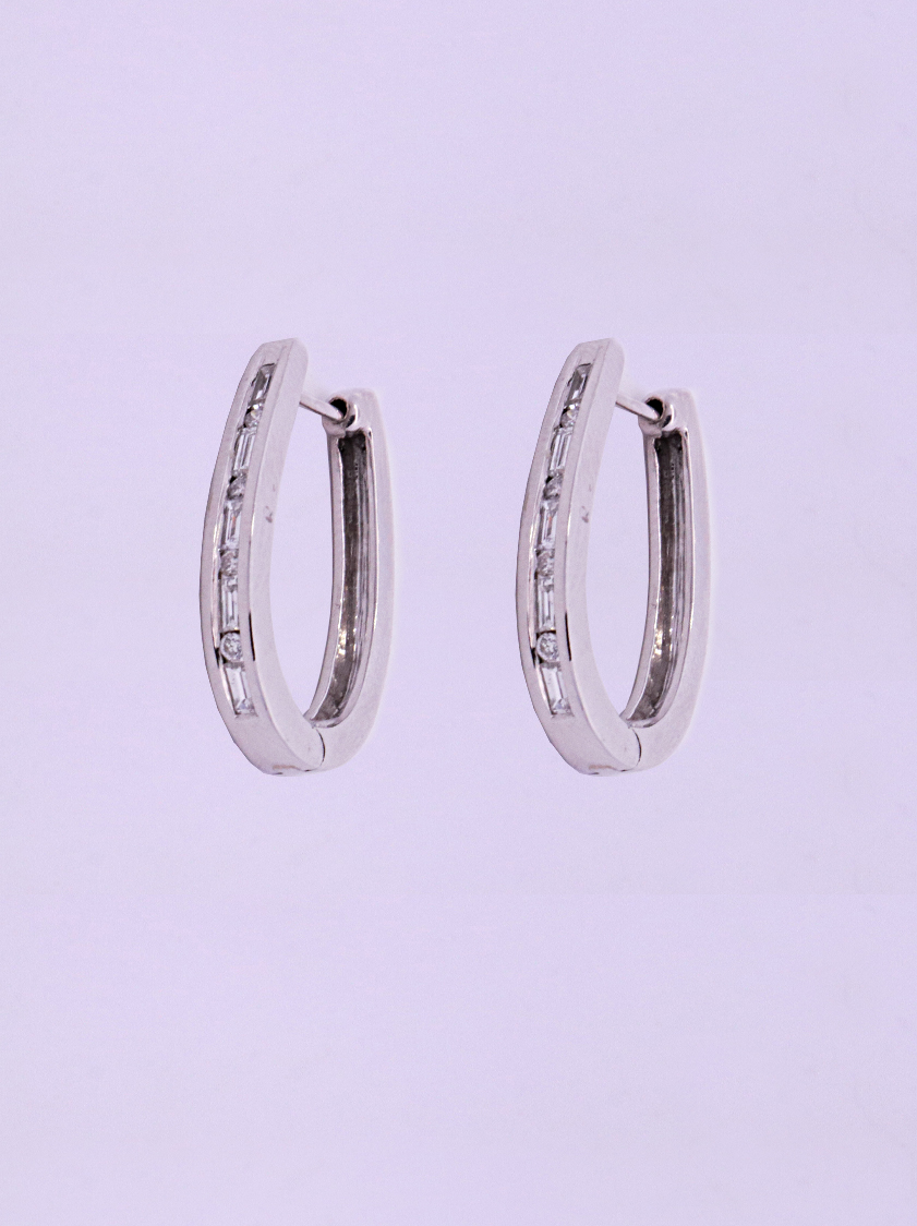 14K White Gold Diamond Earrings – SW20458