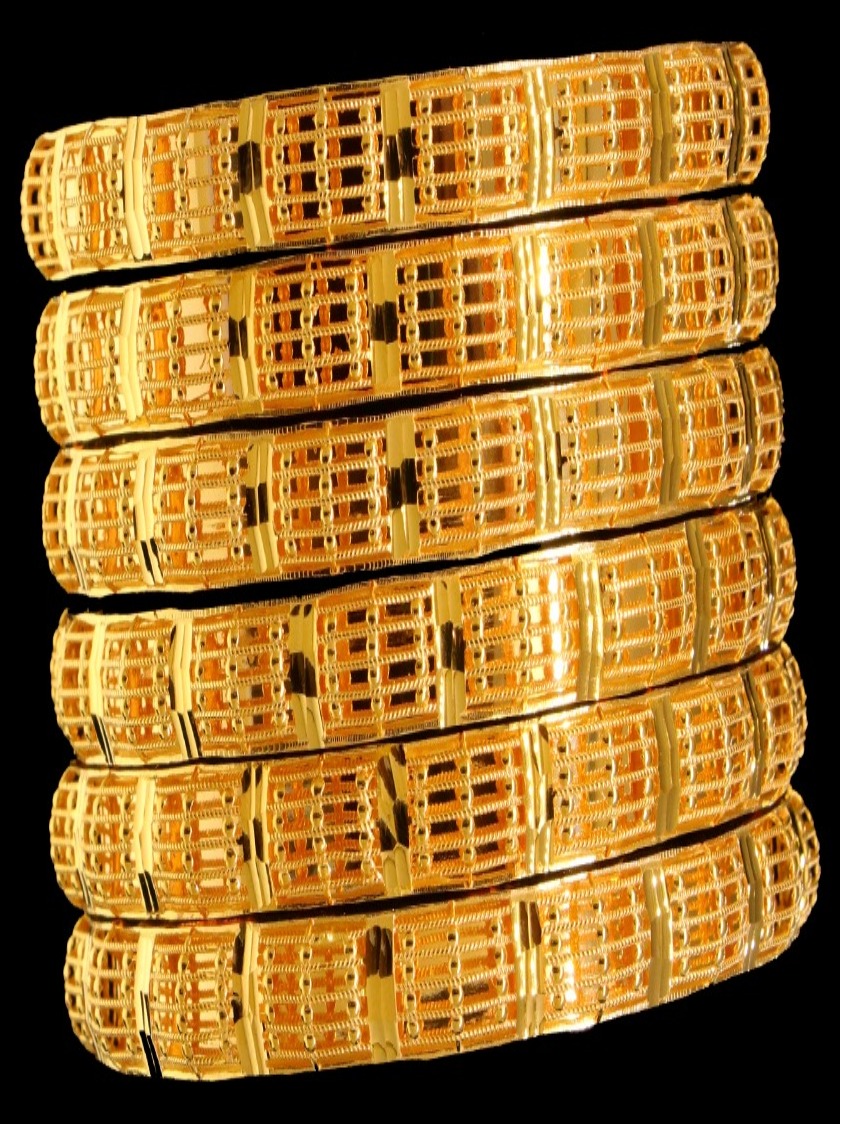 21K Gold Bangle Set, M (20) – 39712