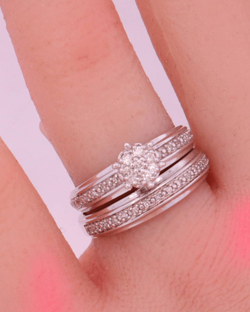 10K White Gold Diamond Bridal Set - SW22567, 7