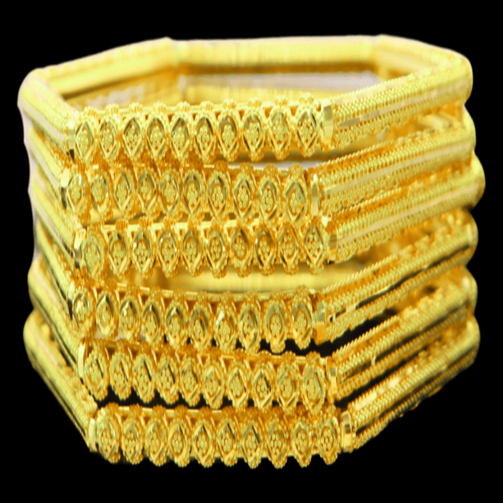 22k Gold Bangle Set (L)