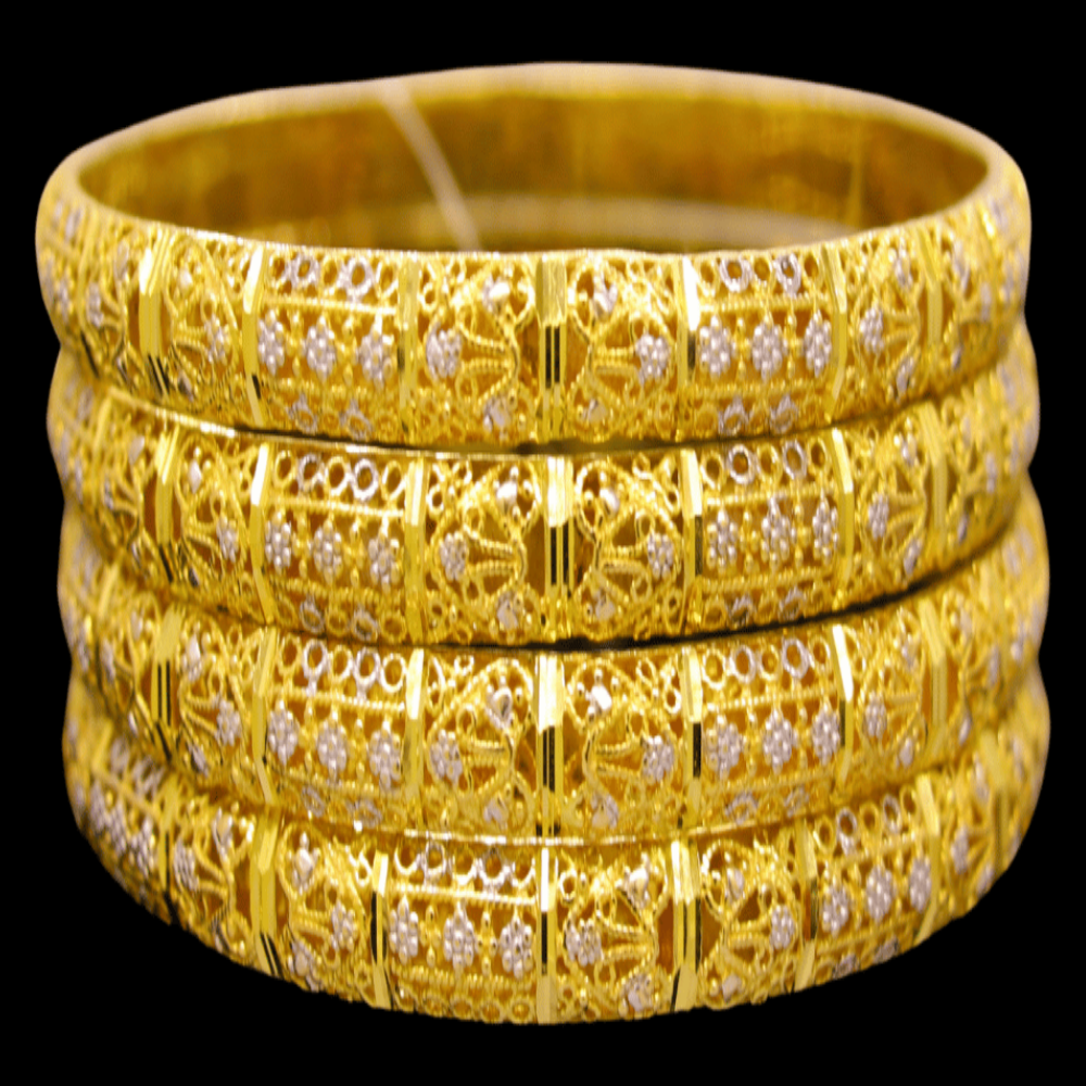 21K Gold Bangle Set, M (20) – SW30333