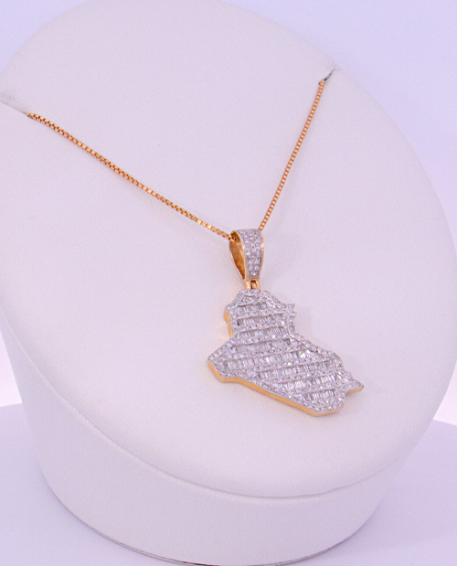 14K White Gold Diamond Necklace – 36498