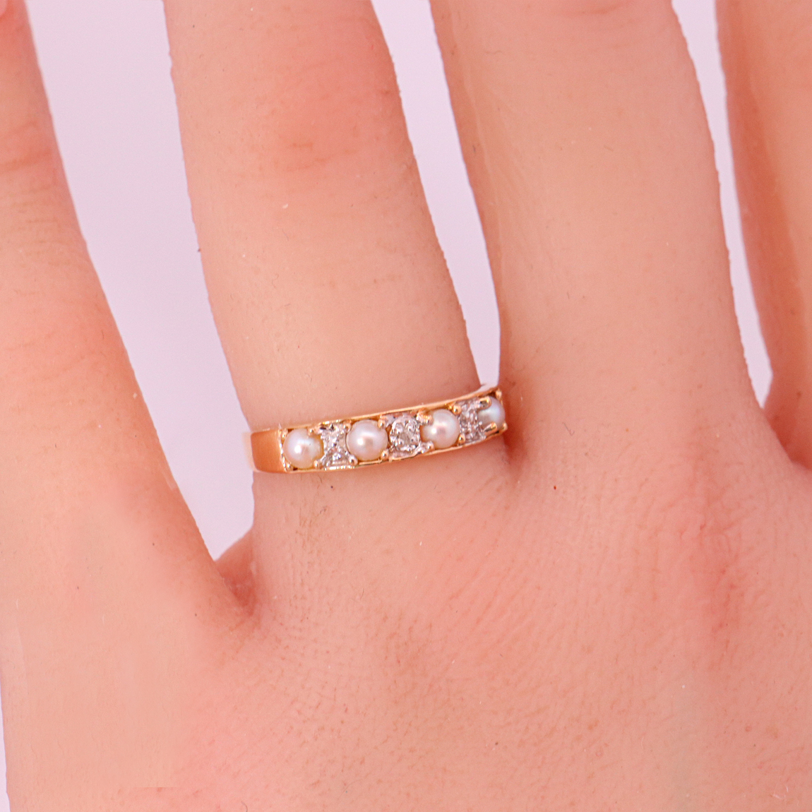 Diamond & Pearl Ring