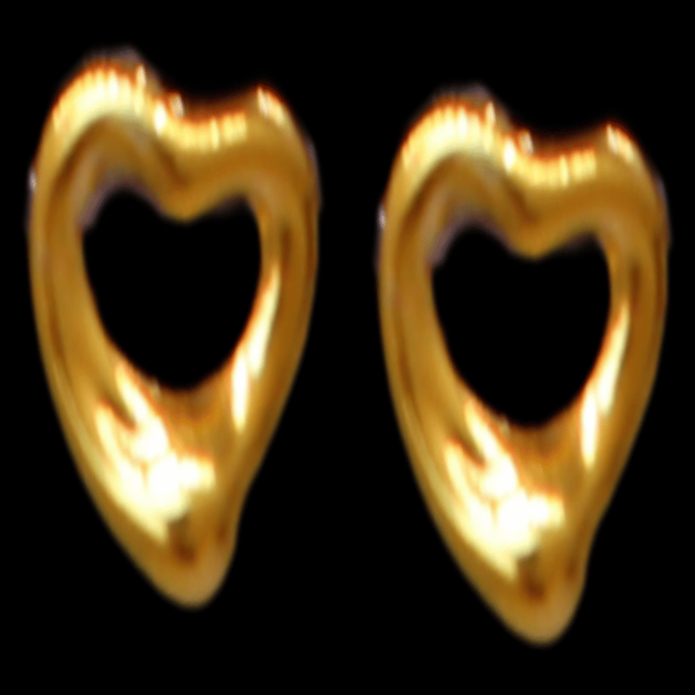 21K Gold Stud Drop Earrings - SW33159