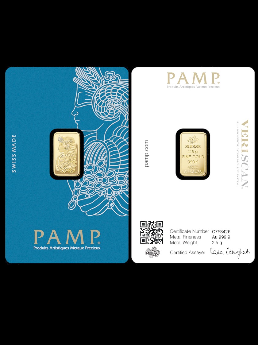 Fortuna Gold Minted Bar - 2.5g – SW14621