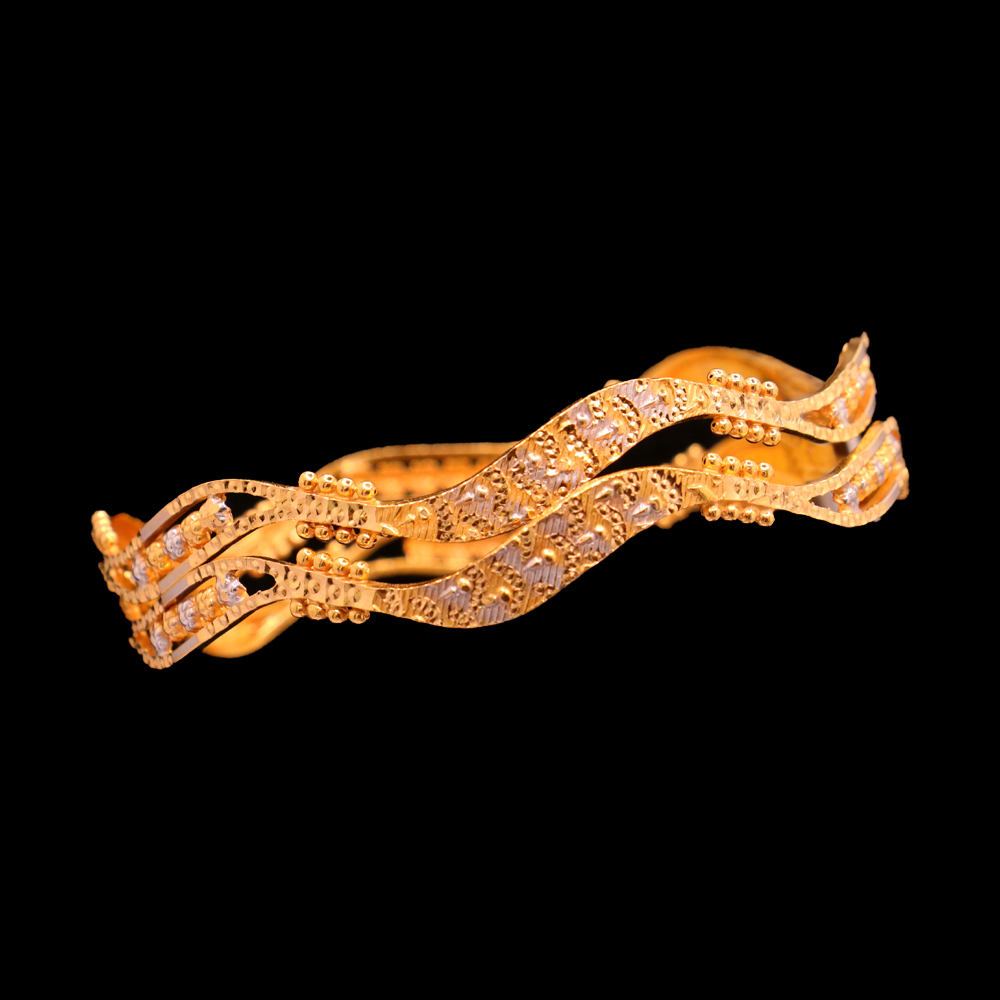 21K Gold Bangle Set, L (21) – SW22354 image 2 of 2