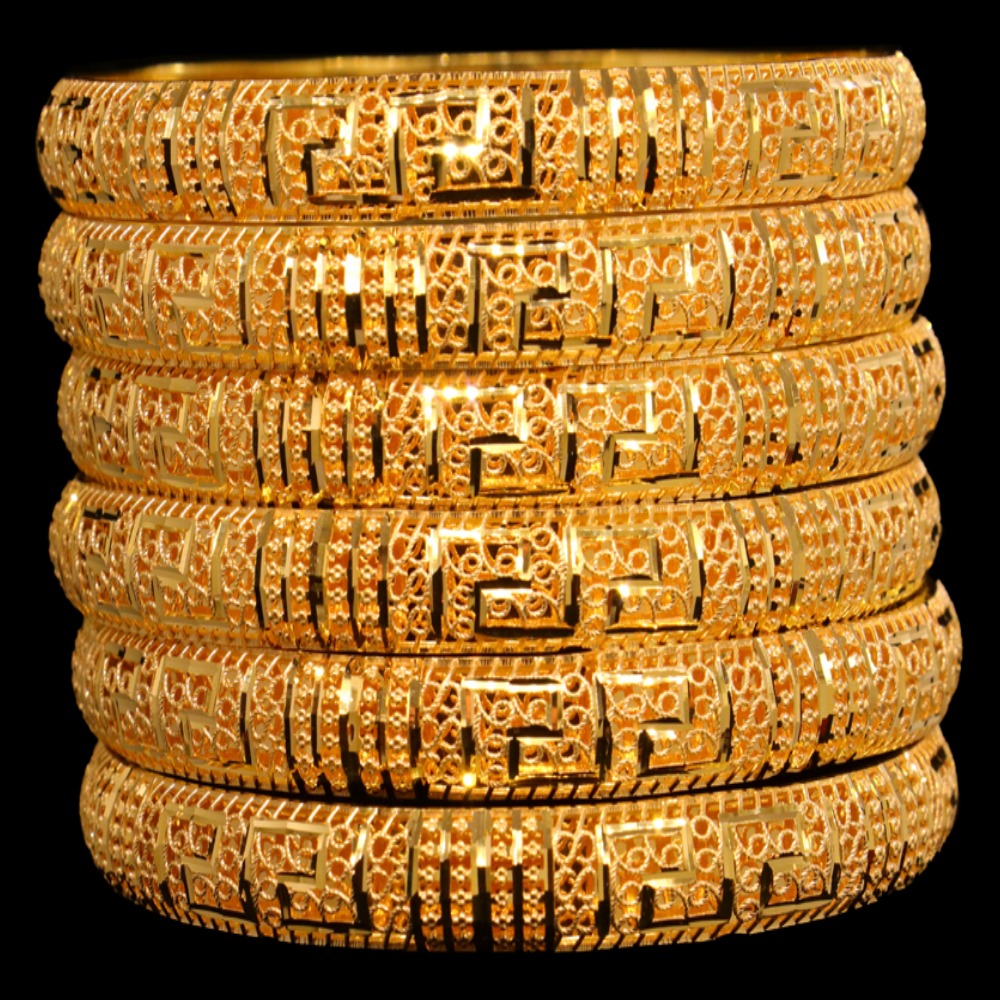 21K Gold Bangle Set, L (21) – SW21415 image 2 of 2