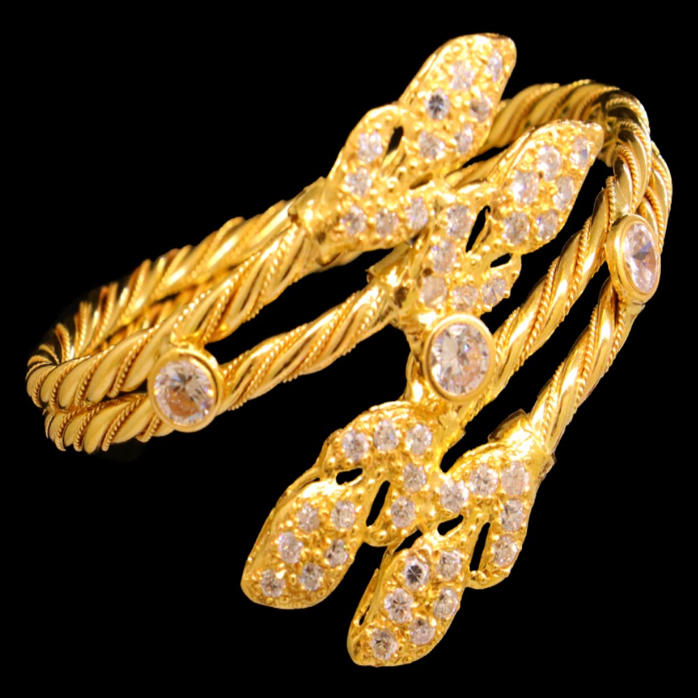 21K Gold Bangle Bracelet – SW17751 image 2 of 2
