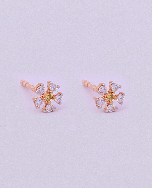 14K Yellow Gold Diamond Earrings – SW18006