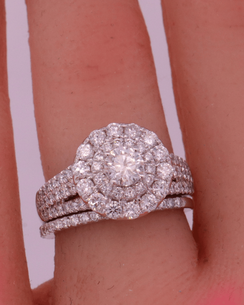 14K White Gold Diamond Bridal Set - SW22595, 6