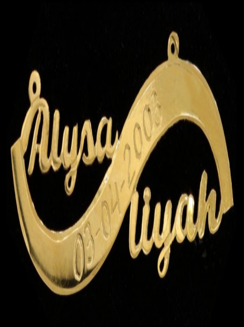 21K Personalized Nameplate Necklace – 9096