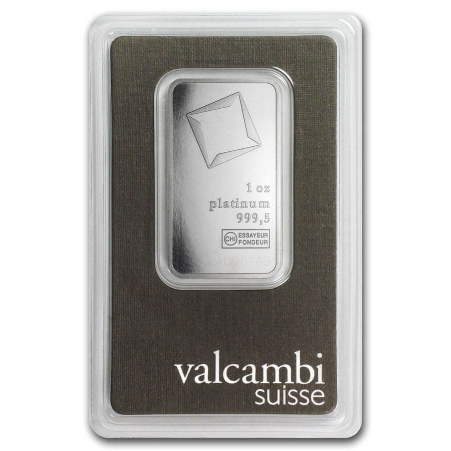 Valcambi 1 oz Platinum Bar – SW15349 image 2 of 5
