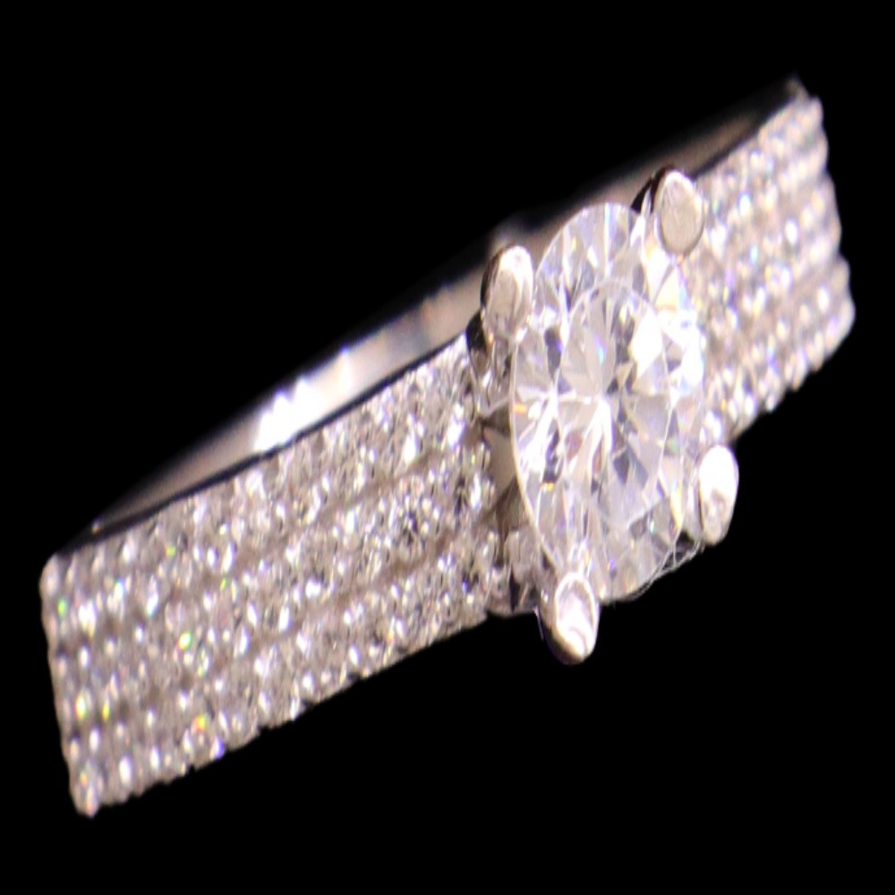 21k White Gold Bridal Ring