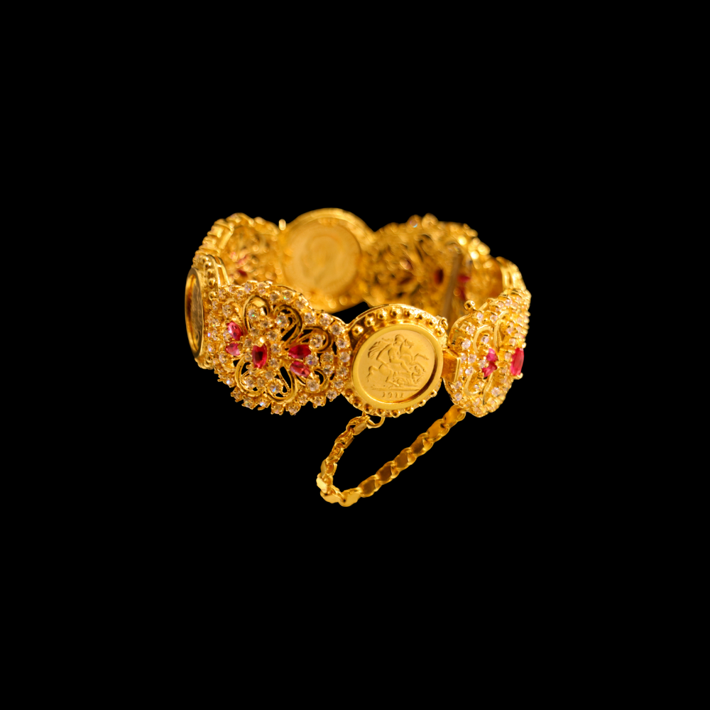 21K Gold Bangle Bracelet – SB27825 image 2 of 2