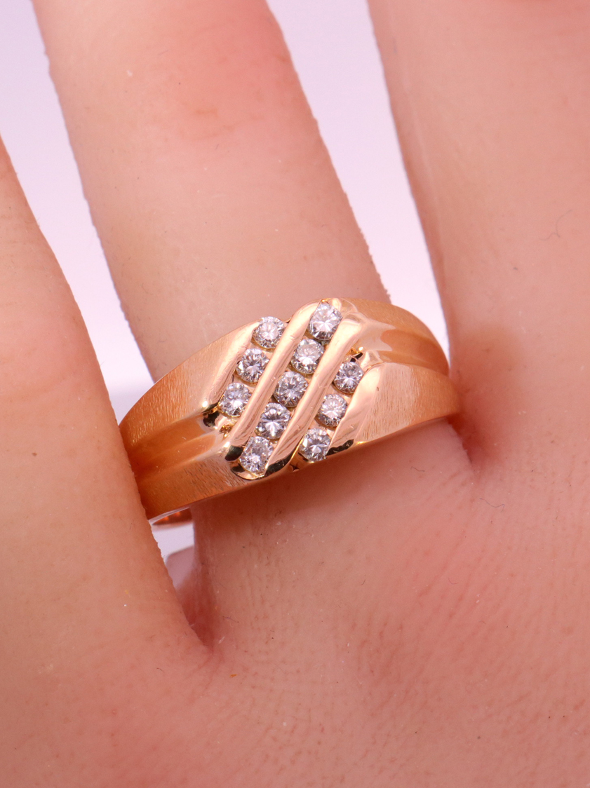14K Diamond Men's Ring