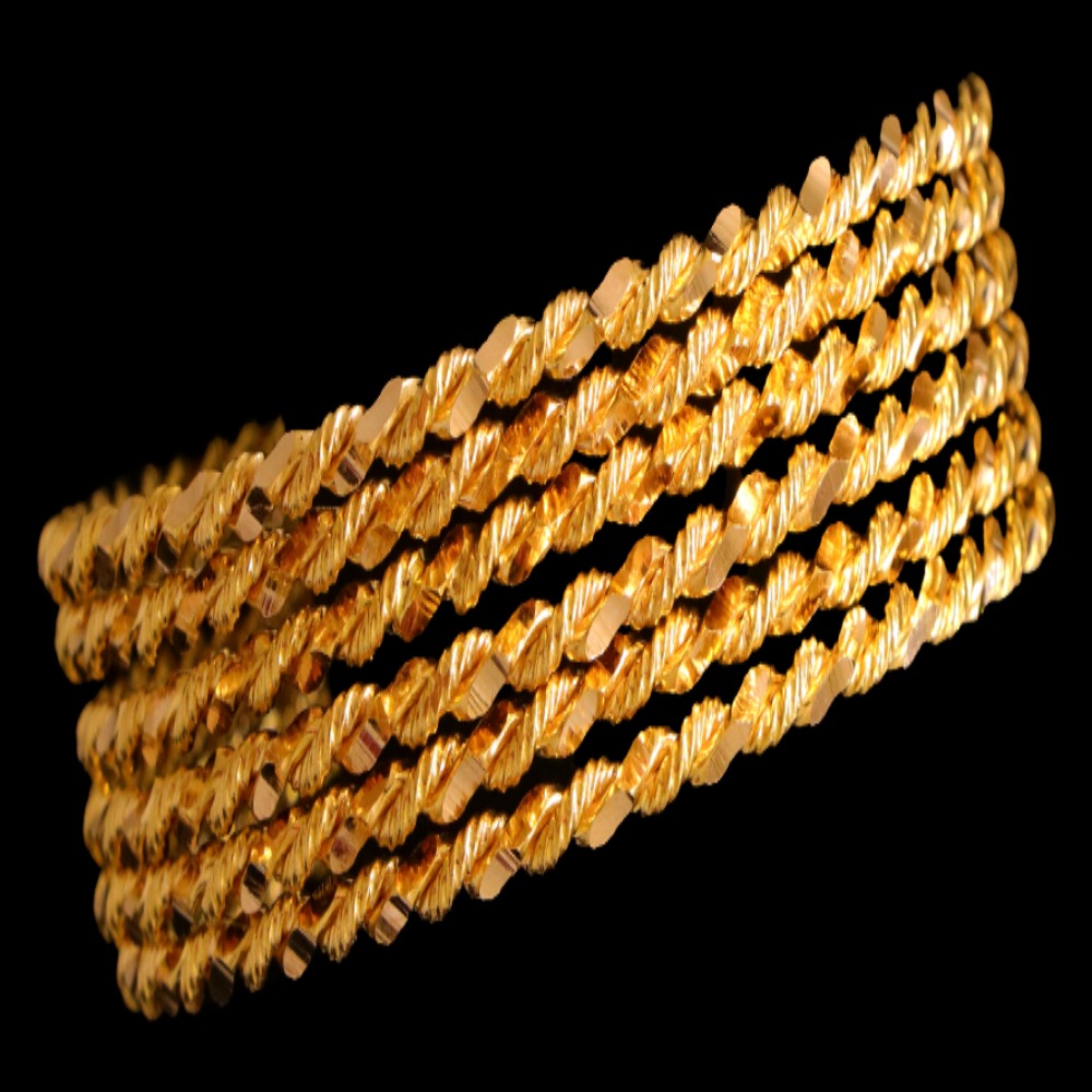 21K Gold Bangle Set, XL (22) – SW17948 image 2 of 2