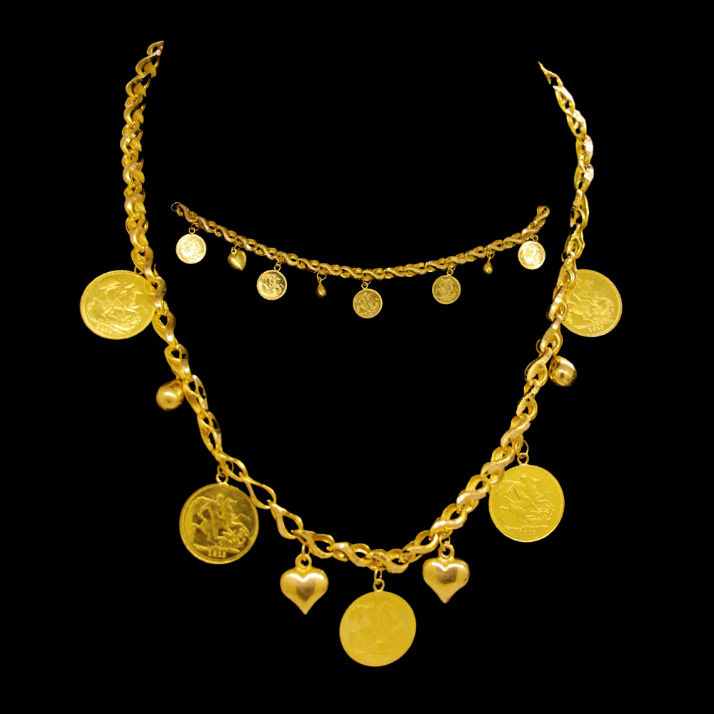 21K Gold Necklace Set