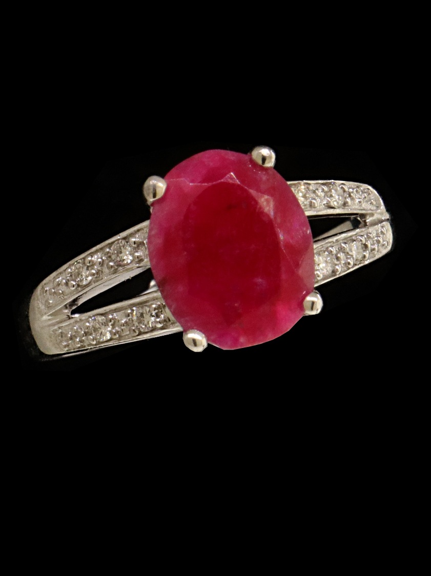 14K White Gold Diamond Ring – 31877 image 2 of 2