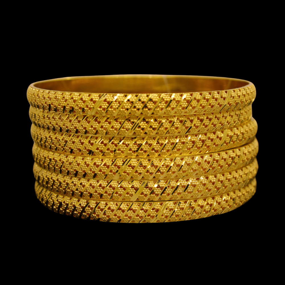 21K Gold Bangle Set, L (21) – SW30332
