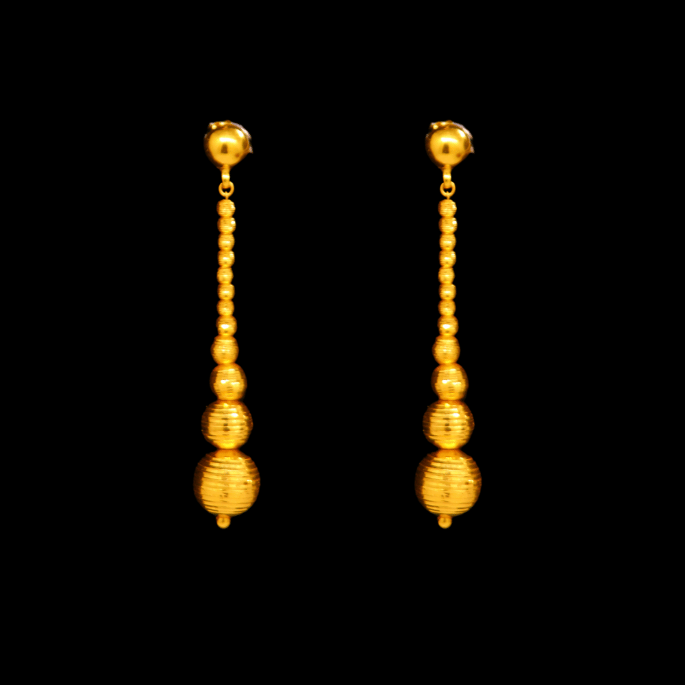 21K Gold Drop Earrings - SW31634