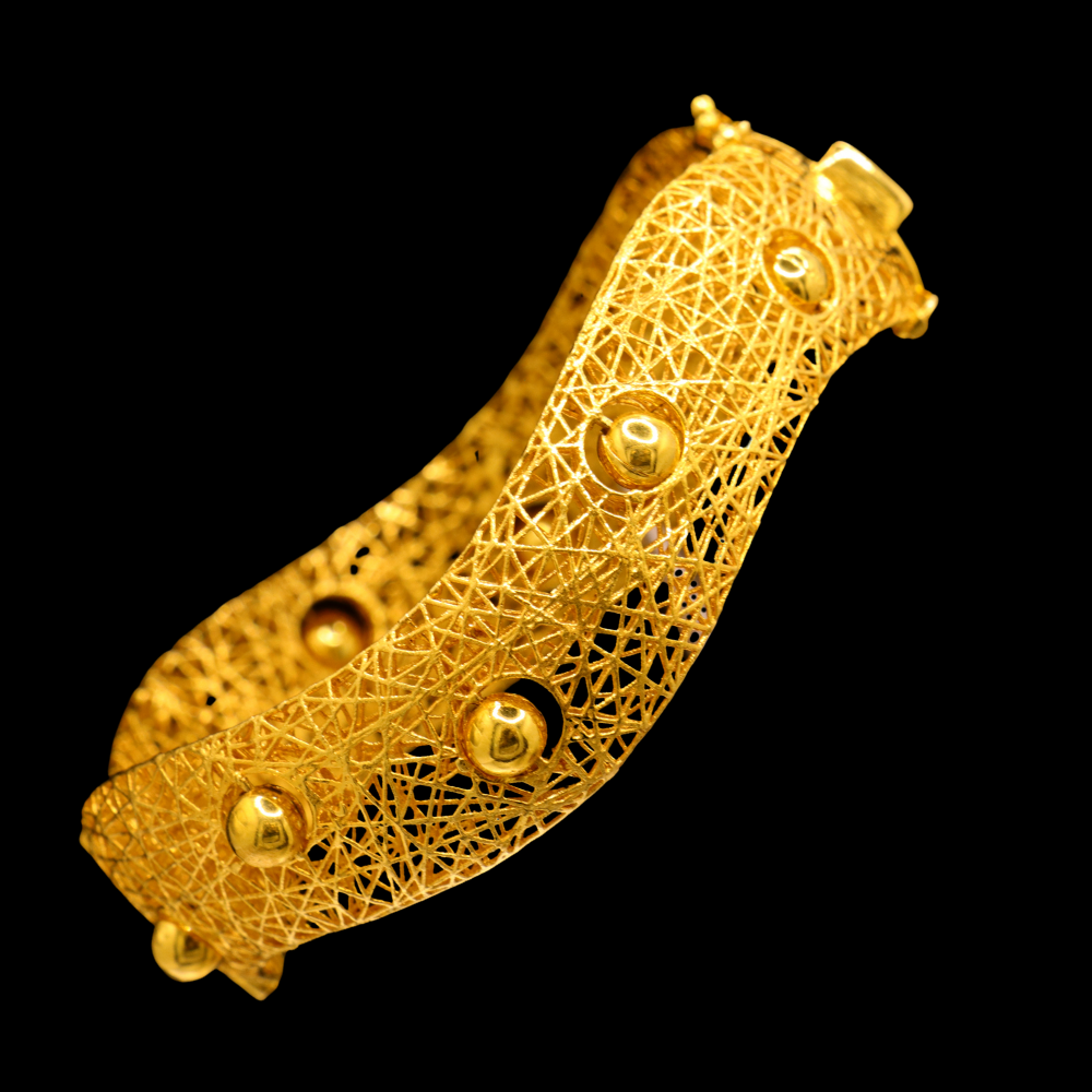 21K Gold Bangle Bracelet – SB25071 image 2 of 2