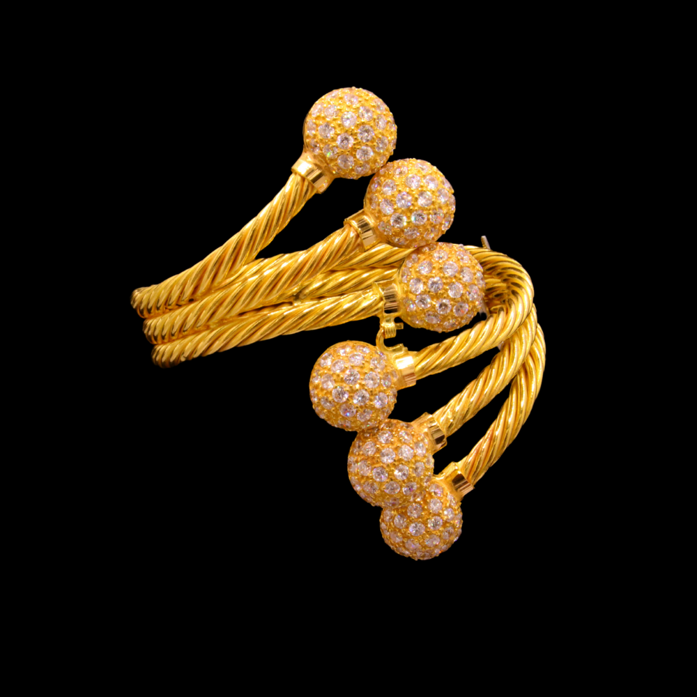 21K Gold Bangle Bracelet – SB24205 image 2 of 2
