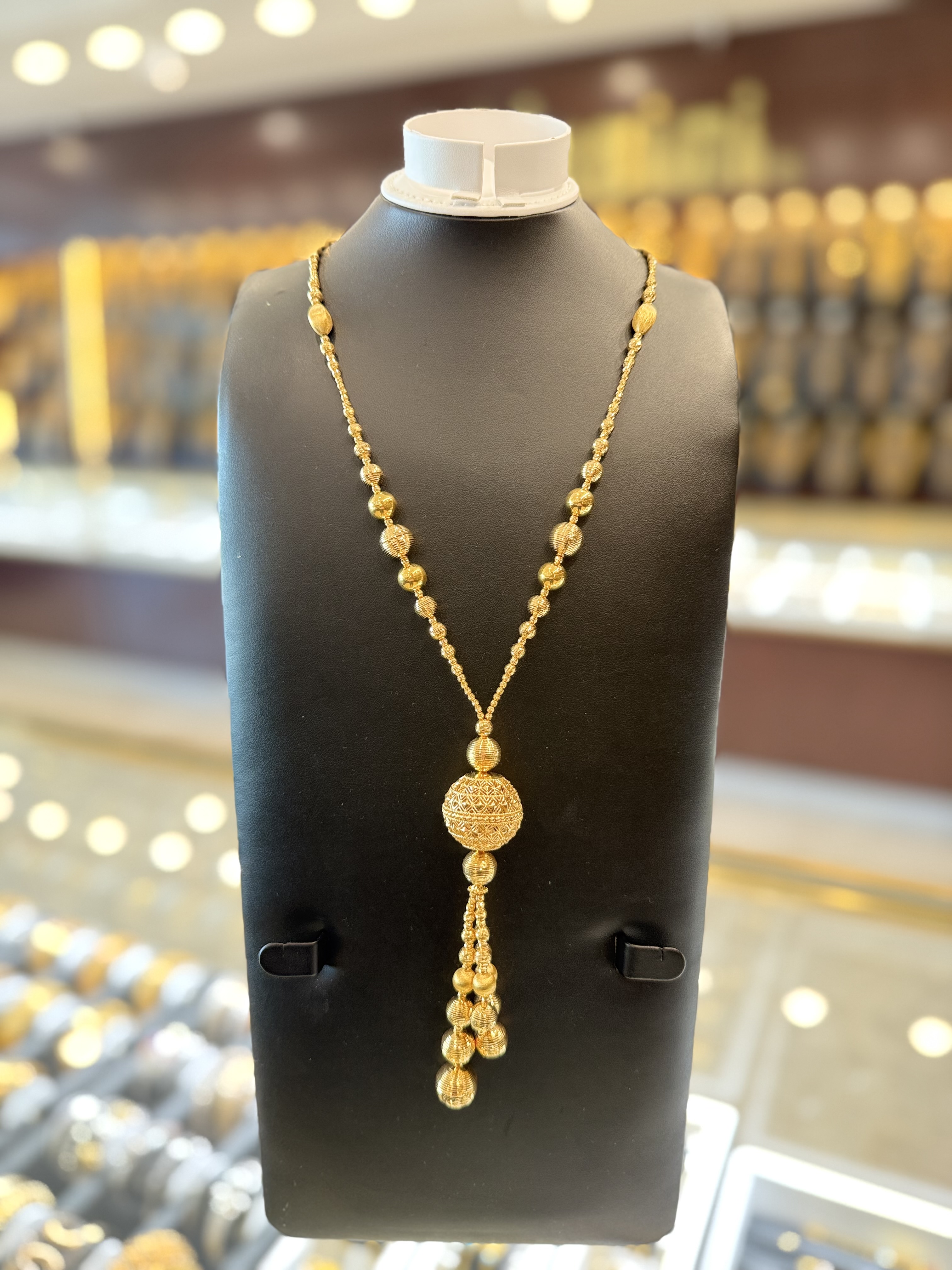 21K Gold Long Necklace - FL31491