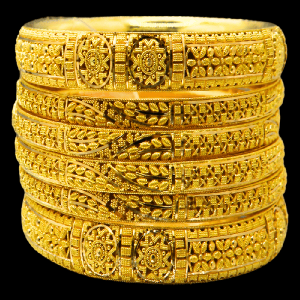 22K Gold Bangle Set, S (19) – SD31987