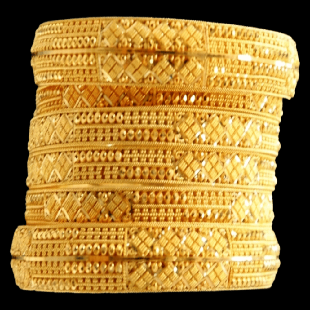 22K Gold Bangle Set (S)