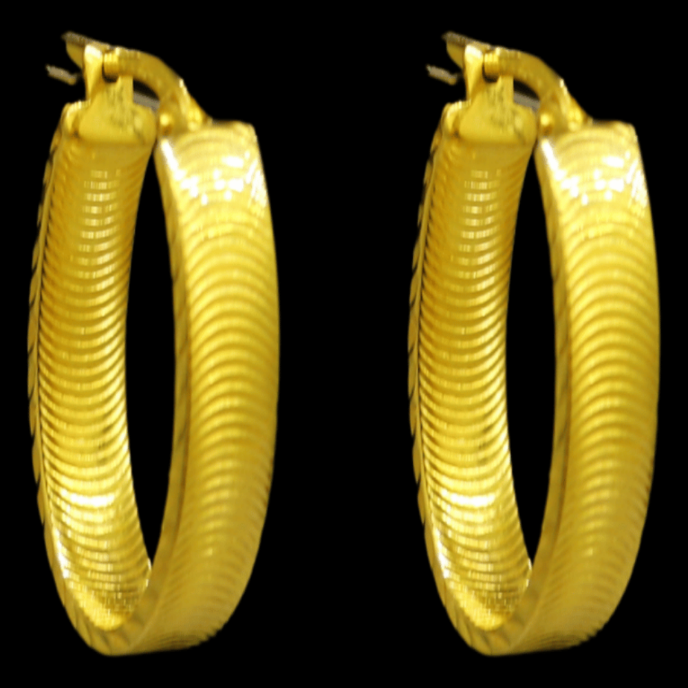 21K Gold Stud Drop Earrings - SW30953
