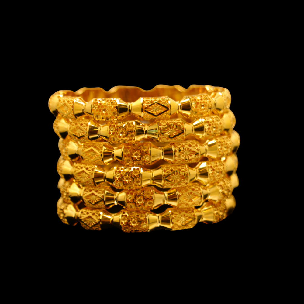 22K Gold Bangle Set, S (19) – SB27785 image 2 of 2