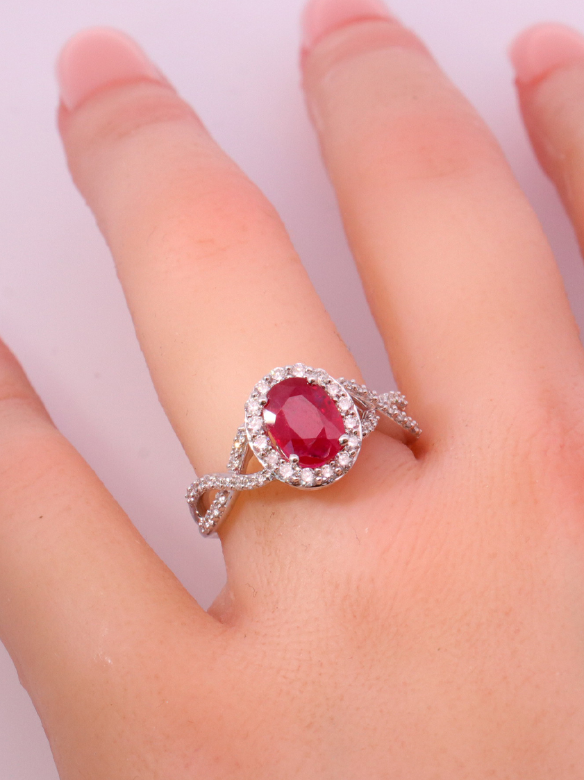 14K White Gold Diamond Ring – SW13941