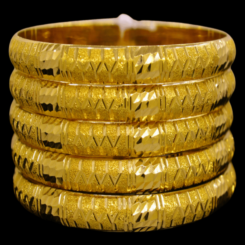 21K Gold Bangle Set (L)