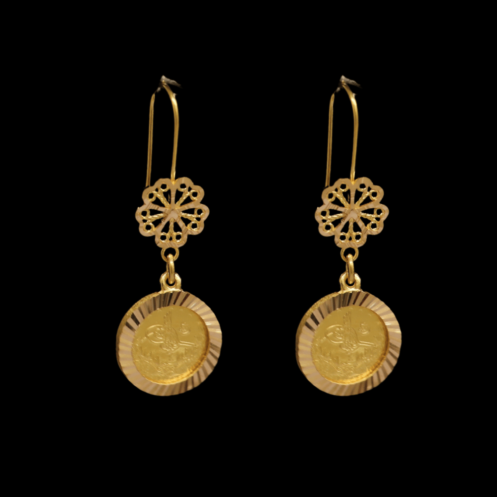 21K Gold Signature Earrings - SW30858