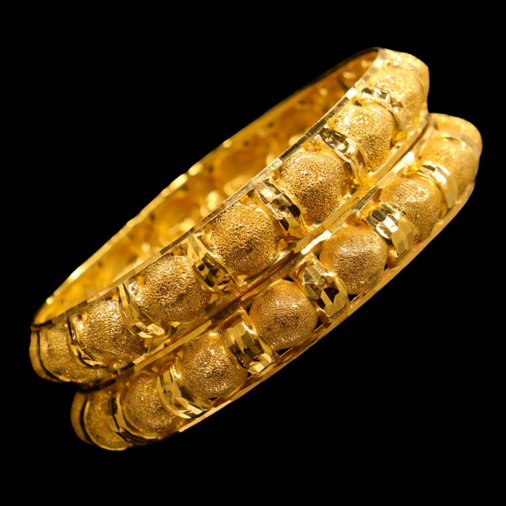 21K Gold Bangle Set, L (21) – SB26974 image 2 of 2