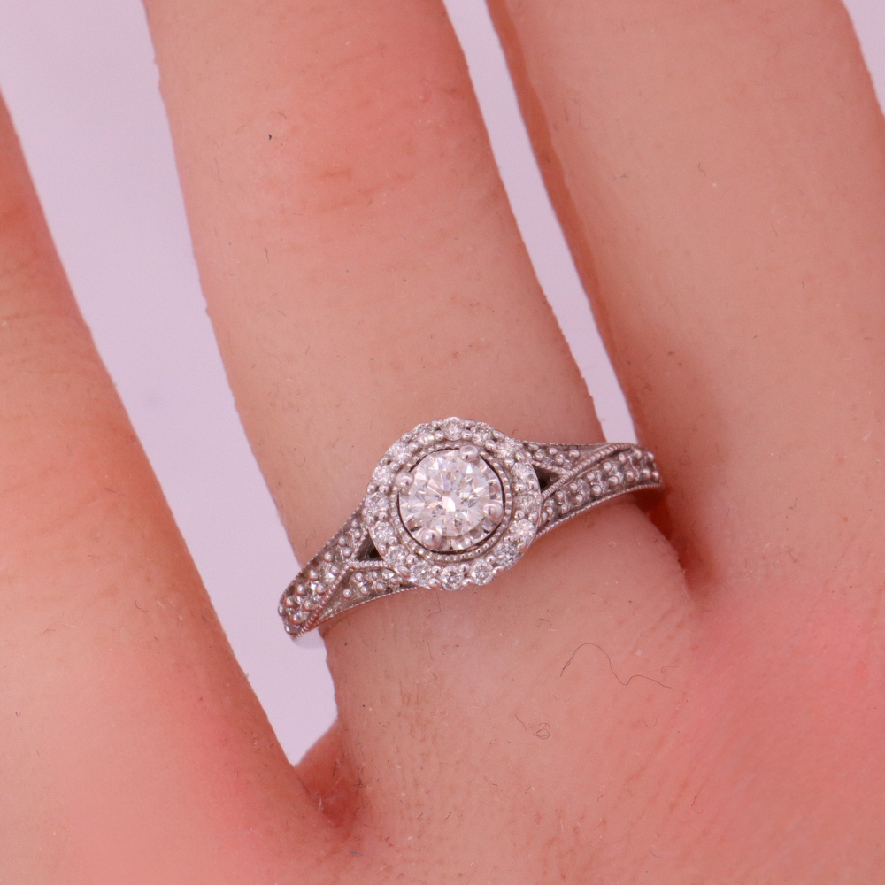 14K White Gold Diamond Ring – SW22948