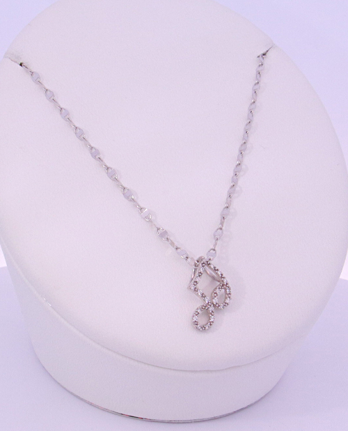 10K White Gold Diamond Necklace – SW14313