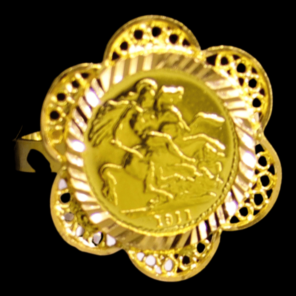 21K Yellow Gold Ring – Size 7 1/2 – SW29984