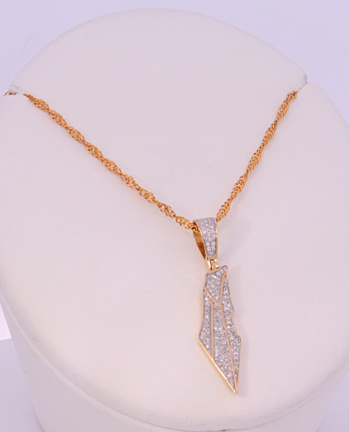 14K Yellow Gold Diamond Necklace – SW16687