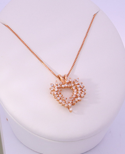 14K Yellow Gold Diamond Necklace – SW14223