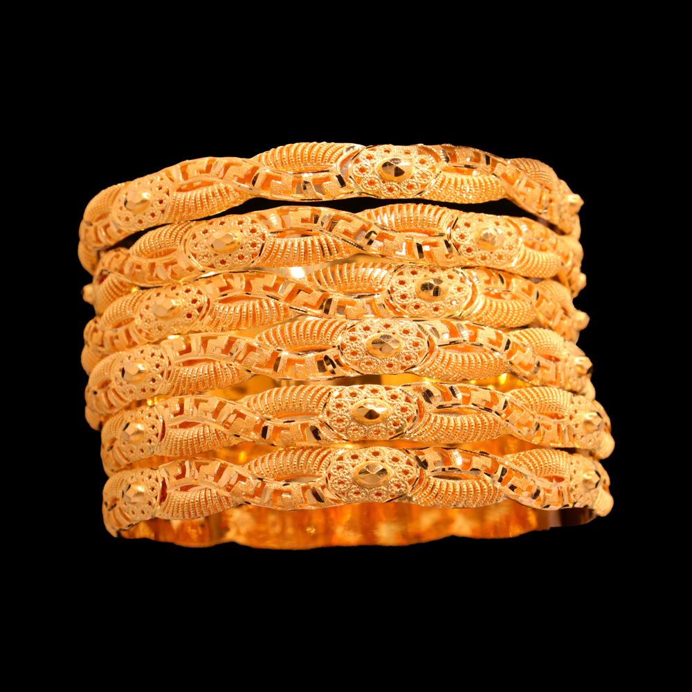 21K Gold Bangle Set, L (21) – SW22359 image 2 of 2