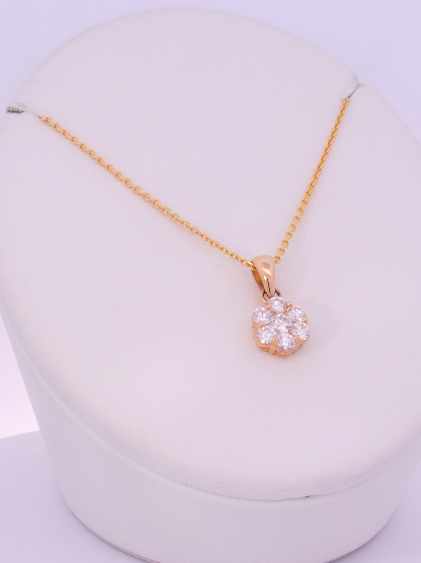 14K Yellow Gold Diamond Necklace – SW20370